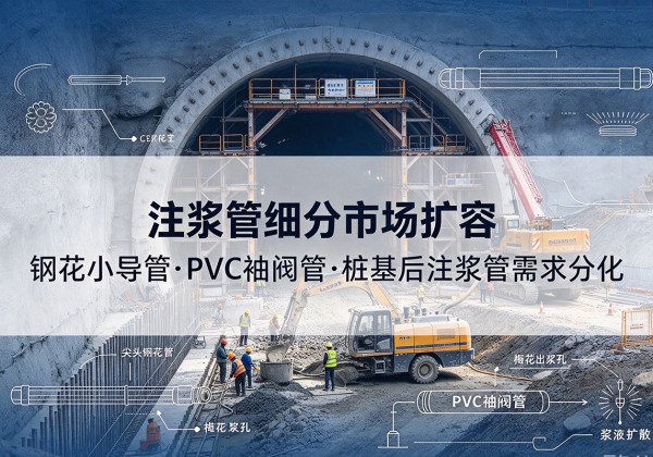 疏勒注浆管细分市场扩容，隧道钢花小导管、PVC 袖阀管、桩基后注浆管需求分化